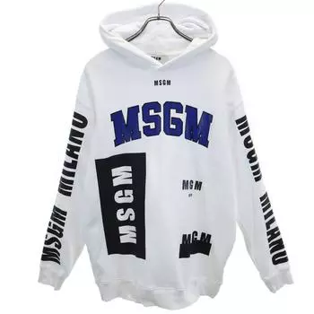 MSGM Long sleeve Sweatshirts S white Back brushed Men s Used