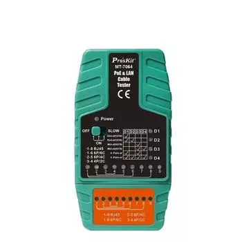 MT-7076 Тестер кабелей PoE и LAN Тестер PoE — стандартный кабельный тестер IEEE 802.3 af/at