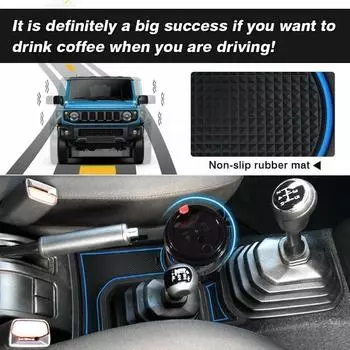 MT Model For Jimny Center Console Cup Holder Storage Box For Suzuki Jimny JB64 JB74 2019+ Interior Stowing Tidying белый