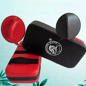 Muay Thai Foot Target Training Sports Fitness Boxing Equipment PU Leather Sanda Pads Boxing Pad Sand Bag Taekwondo Pads красный