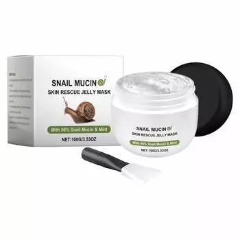 Mucin Mask Rescue Jelly Face Mask Увлажняющая маска для лица с 96% муцина и экстрактом мяты, улучшающая состояние кожи, устраняющая пятна и тусклость One Size