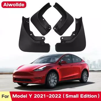 Mud Flaps For MODEL Y 2022 Small Edition Splash Guards Fender MudFlaps Front Rear Mudguards Car чёрный