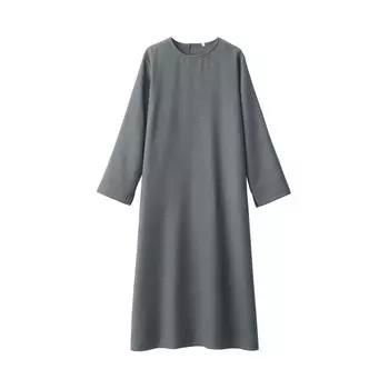 MUJI Brushed Pullover Dress Long Sleeve BC2KSA4A Gray L Women s Women s Women s серый