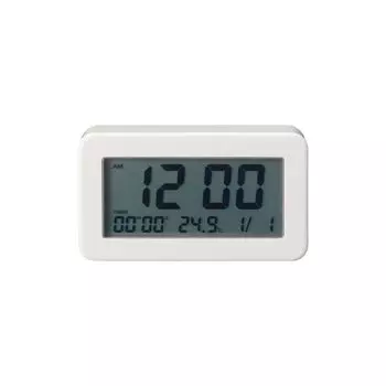MUJI Цифровые часы для ванной 12046721 Ширина 93 x Глубина 26 x Высота 53 мм MJ-DBC2 Белый, белый