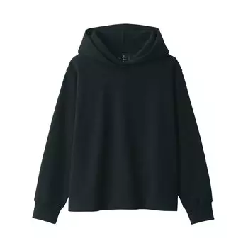 MUJI Hoodie Sweat Pull Hoodie BBQ09A3S Black S Womens чёрный