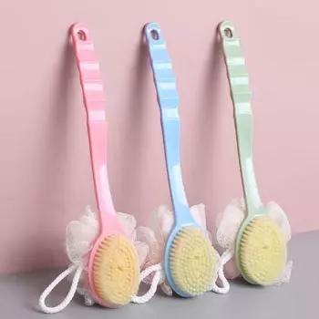 MUJI Набор из щетки и полотенец с длинной ручкой и мягкой щетиной для тела и спины without bath ball синий