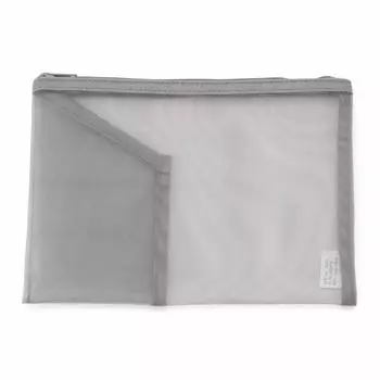 MUJI Nylon mesh case with pocket Gray for B6 size NDC18A0S