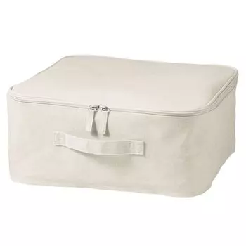 MUJI Softbox Small Width 35 x Depth 35 x Height 16 cm Polyester Linen Square Shape Lid Type 12403463