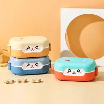 Мультфильм Аниме Bento Ланч-бокс Прямоугольный герметичный пластиковый школьный детский портативный микроволновый контейнер для еды школьный детский ланч-бокс