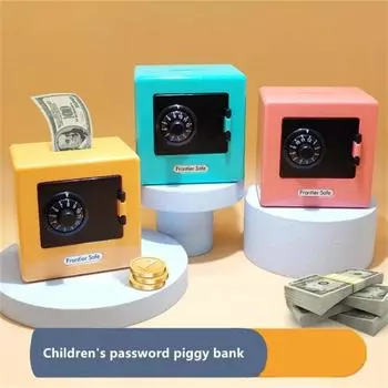 Мультфильм Банкомат Мини-сейф Копилка Депозит Банк Код Банк бытовые украшения Банкнотная касса Сбережения наличных Хранение Рождественский подарок