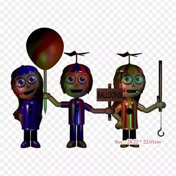 Мультфильм Five Nights At Freddy s 3 Воздушный шар для мальчика-обманка, термопереводные картинки для одежды, футболка, сумка, теплопередающие наклейки, железные нашивки