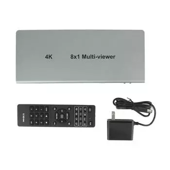 Мультимедийный интерфейс HD Мультивьювер Переключатель 4K 8x1 Мультимедийный интерфейс HD Экранный разветвитель для US Plug
