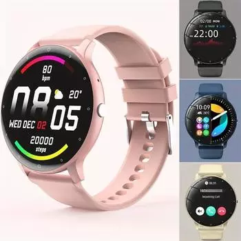 Мультиспортивный режим Smart Watch, несколько настраиваемых циферблатов, монитор сердечного ритма, трекер шагов, совместимость с Android и IPhone чёрный