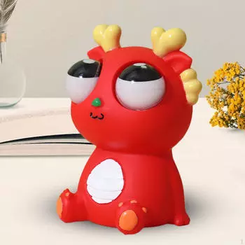 Мультяшная игрушка-дракон с большими глазами, нерушимое поднятое животное для мальчиков и девочек красный