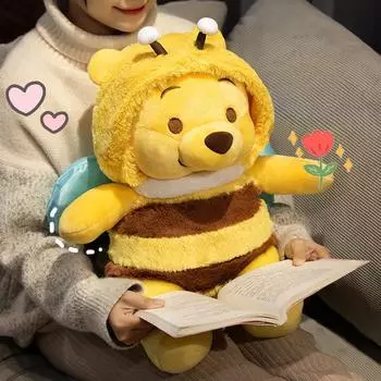 Мультяшная кукла Bee Bear превратилась в кукол Winnie Bear The Same Doll Puff Bear 25cm