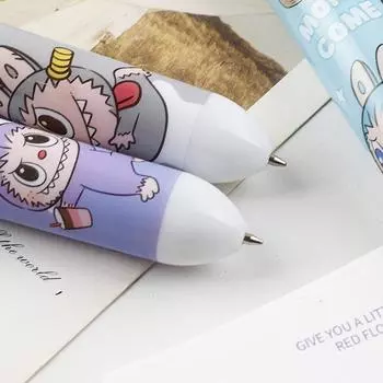 Мультяшная милая шариковая ручка Labubu Ten-Color, школьные принадлежности, канцелярские принадлежности для письма, милый подарок, канцелярские принадлежности, шариковая ручка