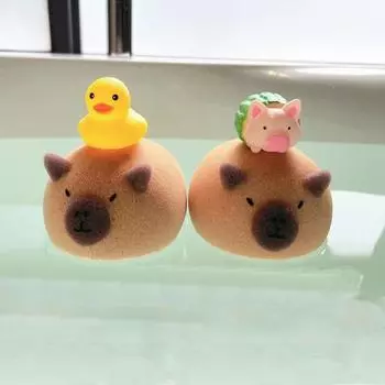 Мультяшные шарики для ванны Capybara, пенная сетка, губка для ванны, шарик для ванн, скраб для ванны, отшелушивание Capybara