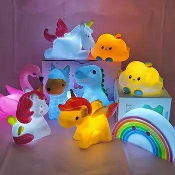 Мультяшный Единорог Луна Светодиодный Ночник Игрушка Подарок