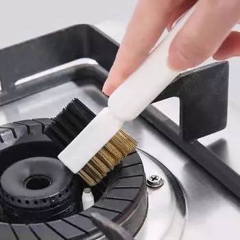Multi-Function 3-in-1 Nylon Stove Brush with Stainless Steel Needles белый