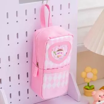 Multi-function Storage Bag Large Capacity Stationery Box Cute Cartoon Pen Bag Girl