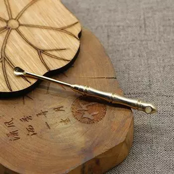 Multi-Function Toothpick Outdoor Portable Toothpick Brass Titanium Alloy Toothpick Reusable Food Fruit Picks Camping Tool