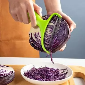 Multi-functional Cabbage Shredder Vegetable Purple Kale Cabbage Scrubber Vegetable Cutter Wide Mouth Shredder Kitchen Gadgets зелёный