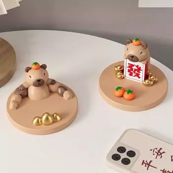 Multi-functional Capybara Mobile Phone Holder Resin Capybara Desk Lazy Bracket Desk Tablet Phone style B