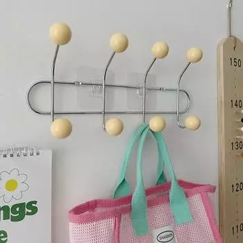 Multi-functional Hook Coat Key Storage Hook Living Room Bedroom Storage Hooks Wall Non-marking Decoration Accessories