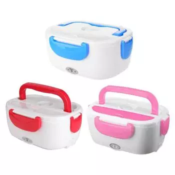 Multi-functional Portable Electric Heating Lunch Box Food Heater Rice Container Heat Shaped Rice Cooker Home Kitchen Appliance синий