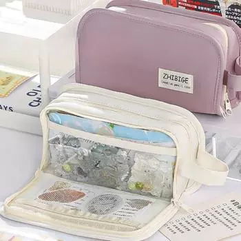 Multi-functional Storage Pencil Case 5 Layers Large Capacity Pen Bag Stationery Storage Pouch Back To School