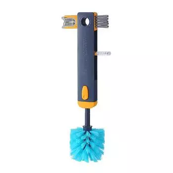 Multi-functional Water Bottles Cleaner 4-in-1 Bottle Gap Cleaner Brush for Glass Milk Bottles