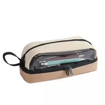 Multi Layer Pen Pouch Large Capacity Pencil Case Fashion Stationery Bag Student Writing