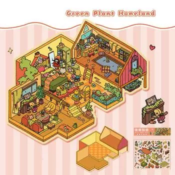 Multi Style Visual Stacking Sticker DIY Landscaping Stickers Kawaii Hand Account Stickers Type C