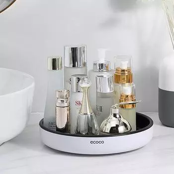 Multifunction 360 Rotation Seasoning Storage Rack Rotating Tray 25/30CM Fruit Cosmetic Storage Kitchen Accessories