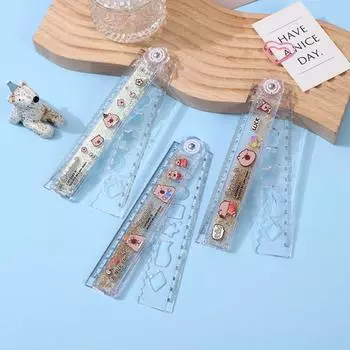 Multifunctional Capybara Folding Ruler 30CM Measuring Ruler High Quality Straight Ruler Boys/Girls Random 1PC