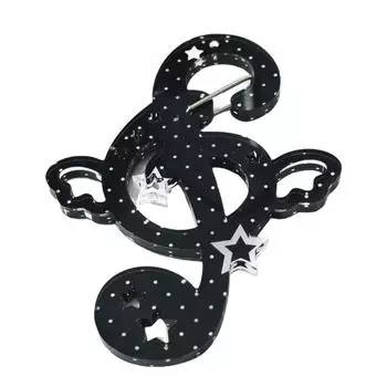 Multifunctional Cartoon Acrylic Musical Note Keyring Accessory Backpack Carabiner Decoration for Bags or Keys 2