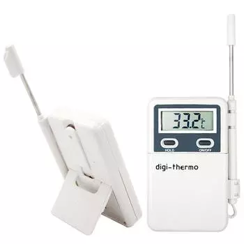 Multifunctional Electronic Thermometer LCD Digital Temperature Detector External Sensor Thermometer for Kitchen Baking белый