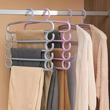 Multifunctional Five-layer Closet Storage Hanger Pants Towel Scarf Racks Thickened Durable Large Capacity Home Dorm Space Saving