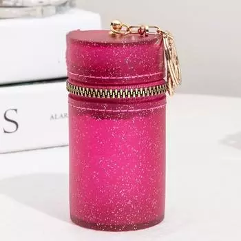 Multifunctional Glitter Lipstick Storage Bag Mini Transparent Lipstick Pouch PVC Coin Purse Women