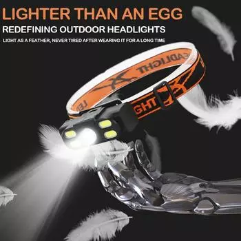 Multifunctional Headlight Portable High Light Headlight Rechargeable Waterproof Flashlight Outdoor Camping Night Fishing Torch