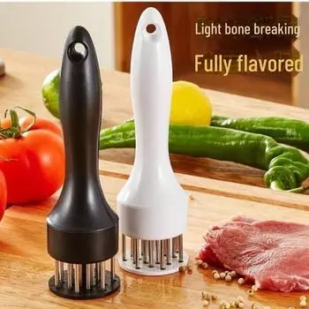 Multifunctional Meat Tenderizer and Steak Needle Tool with 16 Blades 10-needle Black OPP Pack