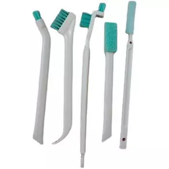 Multifunctional Multiangle Cleaning Small Brush for Washing Sippy Thermos Cup Lid Gap Handle Lengthened Cleaning Dense Brush Set