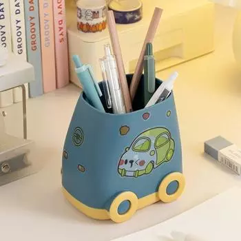 Multifunctional Pencil Box cartoon Desktop Storage Box Cute Car shaped pen holder Office