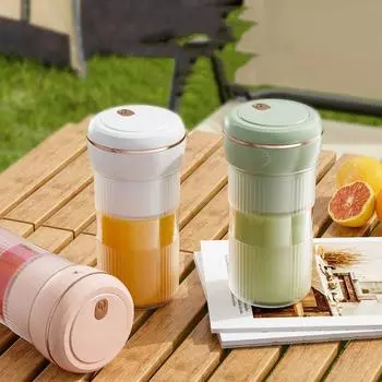 Multifunctional Portable Blender with 6 Blades Handheld Juicer Mini Fruit Mixer Kitchen розовый