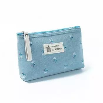 Multifunctional Rectangle Storage Bag Canvas Cosmetic Bag Toiletry Organizer Purse Small Coin Purse