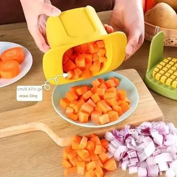 Multifunctional Vegetable Cutter Carrot Potato Onion Dicing Tool Practical Vegetable Cutter Hand Pressure Vegetable Cutter жёлтый