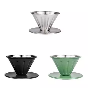 Multifuntional Coffee Dripper Flat Bottom Coffee Dripper Coffee Filter Coffee Filter Cup Coffee Accessories чёрный