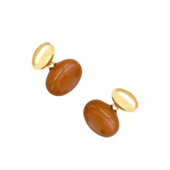 Multipurpose Dome Drop Earrings Comfortable Wear Round Studs Decoration for Trendy Women Elegant Styles Casual Wear кофейный