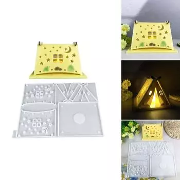 Multipurpose Sturdy Silicone Tent Candle Holder Mold Set Portable for Resin Plaster Craft Supplies Assorted Sizes