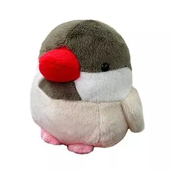 Muniumamu sparrow stuffed toy M size gray/beige